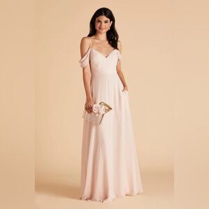 Birdy Grey Pink Cold Shoulder Gown for Brides